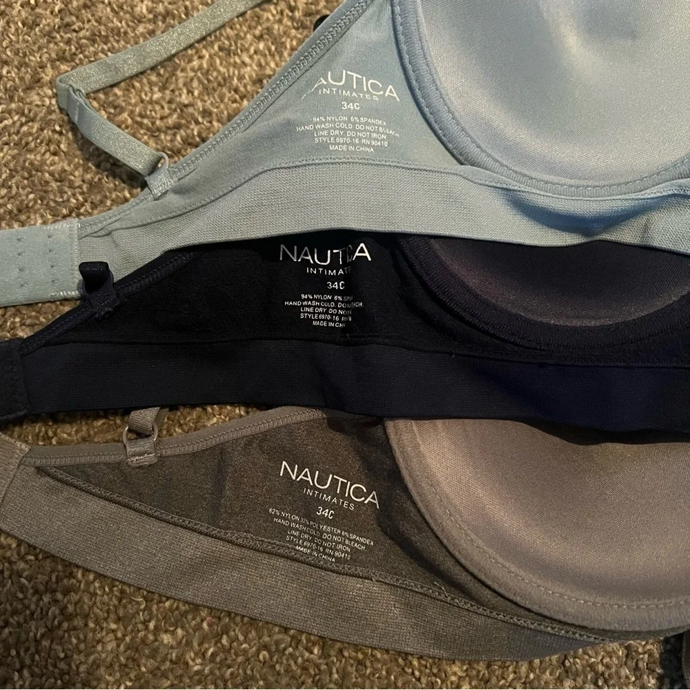 NÁUTICA 3PACK INTIMATES LOUNGE SIZE 34C BRAS